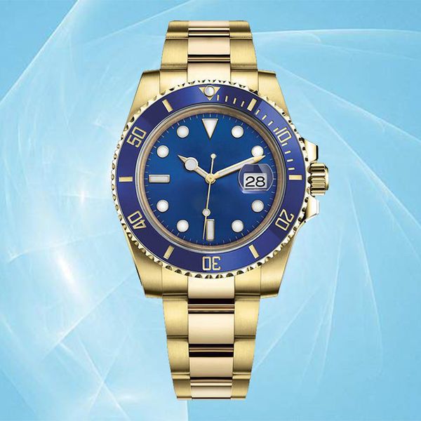 Reloj submarino para hombre Hebilla deslizante Diseñador 40 mm Zafiro Resistente al agua Bisel de cerámica 8215 Movimiento Relojes mecánicos Acero 904L Reloj de buceo Océano Montre regalo