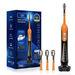 Subort S9 Brosse à dents électriques Sonic sans fil sans fil USB Brosse de dents de blanchiment rechargeable Brosse dentaire automatique ultrasonique 240419 240419