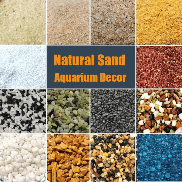 Substrat 1000g Sable naturel Décorations d'aquarium Fond de réservoir en verre Sable Aménagement paysager Pierre Plantation Vase de boue Remplissage Accessoires d'aquarium