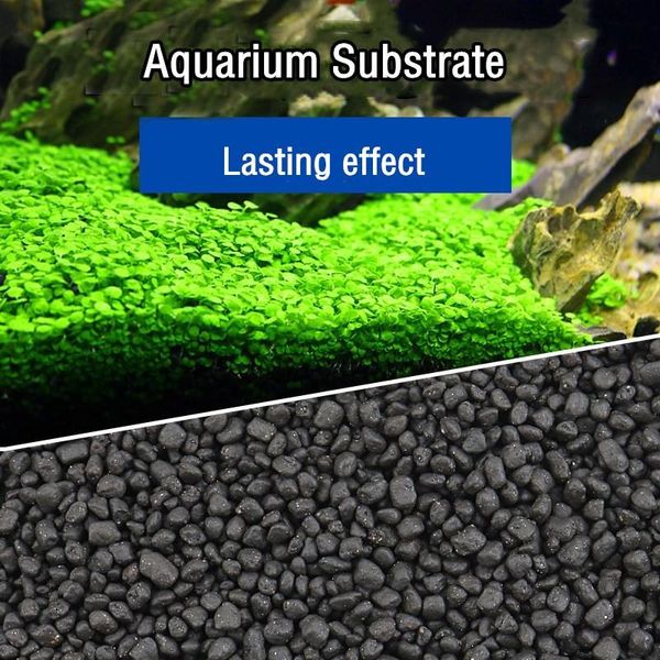 Substrat 500g de substrat de sol d'aquarium, engrais, gravier d'argile noire pour Aquarium planté naturel, réservoir de poissons d'eau douce, substrat poreux