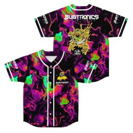 Subtronics Merch 3D Baseball Shirt Mannen Vrouwen Hipster Hip Hop Korte Mouw Baseball Jersey T-shirt Street Wear Zomer Tops