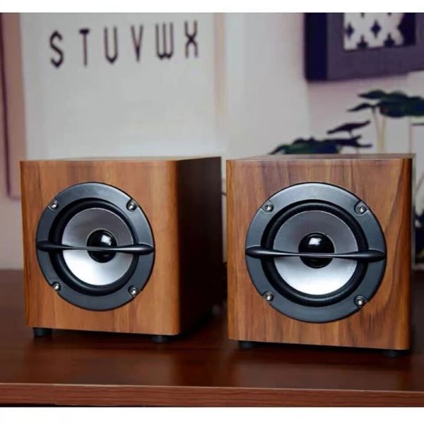 Subwoofer 30W Wood Bluetooth En haut-parleur portable FM Radio TWS TWS DualChannel Boom Boom Box Boîte sans fil Subwoofer Home Despeintes d'ordinateur de bureau