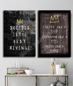 Succes is het beste motiverende citaat Art Canvas Poster Print Abstract Painting Wall Picture Modern Home Decoration8481149