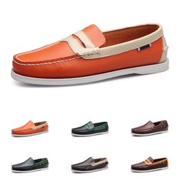 Succesvolle heren casual multifunctionele schoenen van echt leer Morandi oranje outdoor vrije tijd eur 40-45