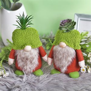 Succulente gyomes groene planten gelaagde lade Decoratie Plush tomte pop decor cacti Noordse dwerg tuingeschenken phjk2209