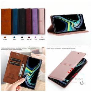 Zuig lederen portemonnee hoesjes voor Samsung S24 Ultra Plus A15 A05 A05S A24 A25 A55 ID-kaartsleuf Flip Cover Magnetische sluiting Magneet Standaardhouder PU-telefoonboekzakje