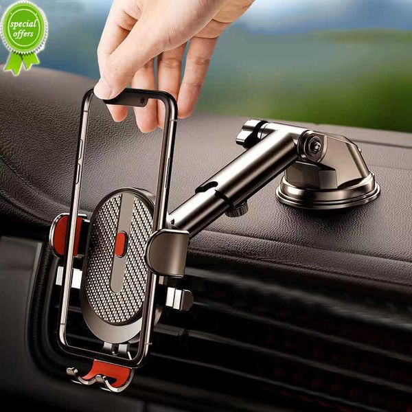 Sucker Car Phone Holder Mobile Smartphone Soporte para teléfono móvil Tablet Vehicles Mount Stand GPS para IPhone 14 Xiaomi Huawei Samsung