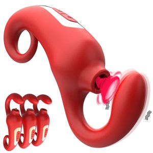 Sucer Lécher Langue Battre Vibrateur Clitoral Pour Femmes Vagin G Spot Clitoris Sucker Stimulation Sous Vide Sex Toys pour Adultes 240126