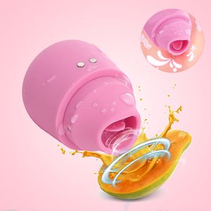 Sucer la langue vibrateur sein féminin mamelon ventouse masturbateur clitoris vagin stimulateur G Spot gode jouets sexuels pour femme Y19061202