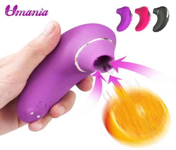 Sucking Vibrator Clit Sucker Clitoris Stimulator masturbator Dildo Nipple Licking Tongue Toys oral For Adult Toys Sex For Woman Y7716155