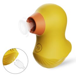 Sucking Vibrator Duck Vibration Sucker Oral Licking mamada Clitoris Estimulador de pezón Toy de sexo para adultos para mujeres MA 240312