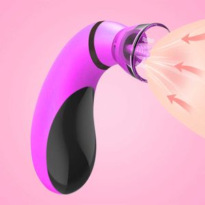 Sucer vibrateur pour femmes langue lécher Clitoris chatte Massage mamelon stimulateur jouets sexuels vagin Massage des seins érotique SexShop P0818