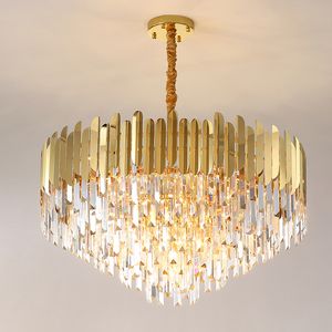 Lampe suspendue à double usage, lustre en cristal de luxe, design moderne, luminaire décoratif d'intérieur, idéal pour un salon, une salle à manger ou une chambre à coucher