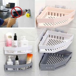 Zuigmuur driehoekige douche caddy plank badkamer hoek badrek opberghouder organisator planken J220702