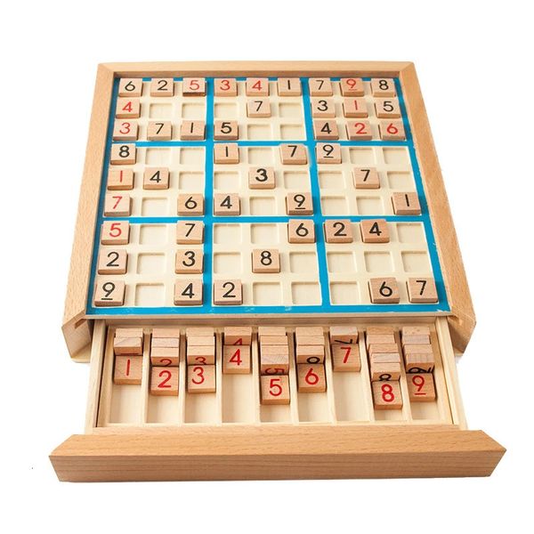 Sudoku mots croisés Montessori chiffres éducatifs en bois jeux de logique d'inférence carré latin puzzles mathématiques numéro place jouets 240104