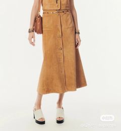 Veste beige en cuir de veau suédé + gilet + jupe midi longue en tweed uni costume blanc de luxe fait à la main mini robe courte pour filles veste courte costume d'été la robe de soirée parfaite