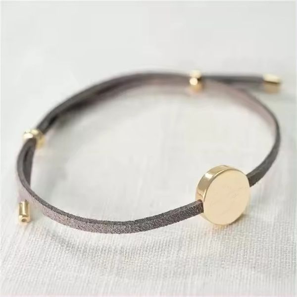 Pulsera de name de gamuza de oro plateado o brazalete chapado en color rosa pulsera grabada en blanco pulsera en blanco, pulsera de mujeres personalizadas