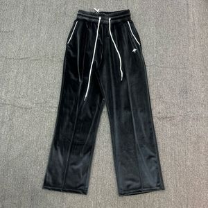 Pantalon de survêtement brodé en daim hommes femmes pantalons de sursauts de jogger de haute qualité