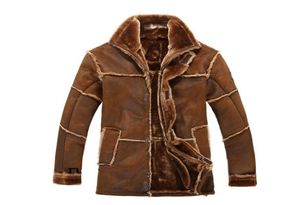suede jas jas man leren jas met bont herfst winter warme mannen kleding vintage lange suède jas jas hoge kwaliteit 6202073