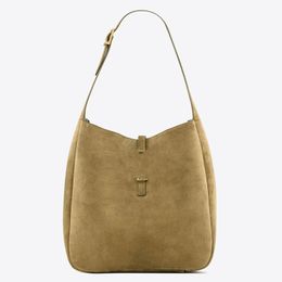 Sac seau en cuir suédé bandoulière Hobo sous les bras épaule Shopping sacs à main sacs unis sac à main sac à main cordon de serrage femmes grande capacité pochette sangle amovible