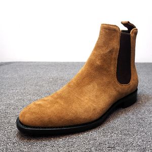 Suede Schoenen Mannen Enkellaarzen Mannen Desert Boots Black Mens Laarzen Casual Zapatos de Hombre de Vestir Formele Erkek Bot Ayakkabi Botas Masculina