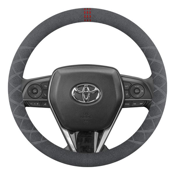 Cubierta de volante de gamuza para hombres y mujeres para Toyota Highlander Camry COROLLA Levin RAV4 avalon accesorios de interior de coche