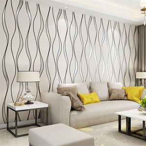 Suède behang gestreept behang slaapkamer woonkamer TV achtergrond behang modern minimalistisch vliesbehang209a