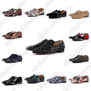 suela roja jurk schoenen rode bodems designer schoenen heren sneakers redbottoms loafers zwart rode spike lakleer slip on bruiloft flats tripler Plate-forme sneakers