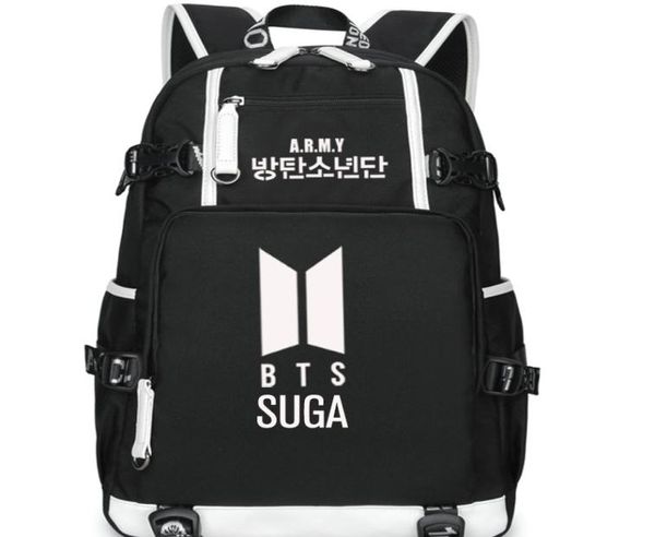 Suga sac à dos min yun ki ki pack bangtan boys school sac music groupe packsack ordinateur portable Rucksack Sport Schoolbag Outdoor Daypack7024693