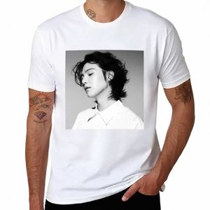Suga LG cheveux noir et blanc photo T-Shirt drôles personnalisés plaine hommes vêtements F8pc #