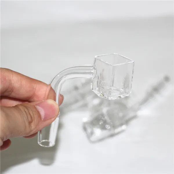 Cube de sucre Quartz Banger fumée clou carré poche clous sans dôme 14mm 10mm mâle Club Quave Dab Rig