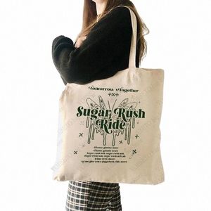 Sugar Rush Ride Patroon Canvas Schoudertas Txt Kpop Pouch Tomorrow By Together Print Canvas Tote Bag Dames Handtas Esthetiek G6u1 #