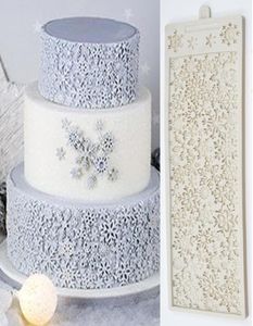 Sucre flocons de neige moule en silicone diy 3d Noël Design fondant gâteau moule à gâteau décoration en silicone moule chocolat artisanat de gomme k195 22896114