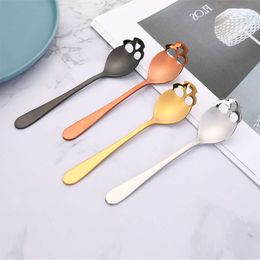 Cucharas de postre con diseño de Calavera, cuchara agitadora creativa, vajilla de acero inoxidable 304 de alta calidad, té, azúcar, café, novedad MHY022