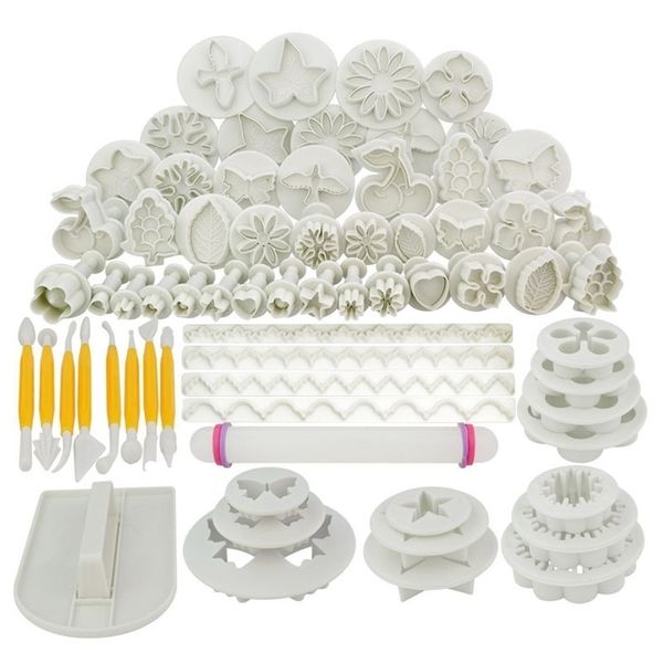Herramientas de decoración de pasteles Sugarcraft, cortadores de émbolo de Fondant, molde para galletas, accesorios para hornear K343 210721