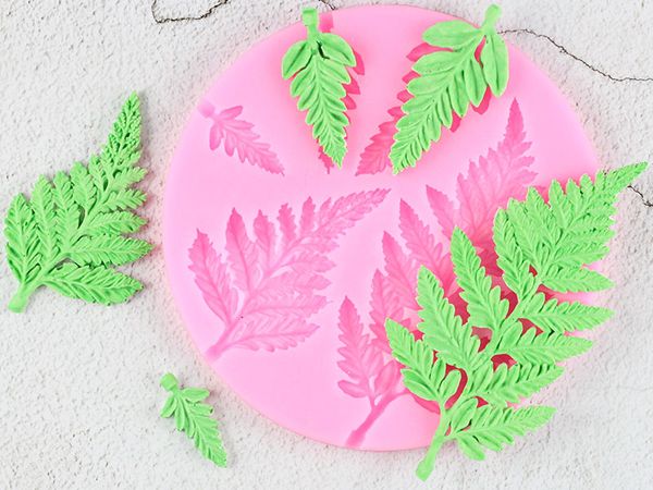 Sugarcraft – moule en Silicone en forme de feuille, pour Fondant Mimosa, outils de décoration de gâteaux, en résine, argile, chocolat, gomme