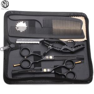 Hair Cutting Scissors Suit 5.5" 6" 440C Thinning Shears Barber Makas Hairdressing Scissors Razor Professional Hair Scissors Promotion Z1104
