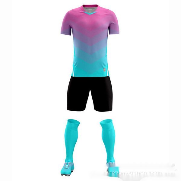 Traje de fútbol de traje, traje de entrenamiento de competencia de secado rápido, compra e impresión del grupo de ropa deportiva para niños y para adultos,