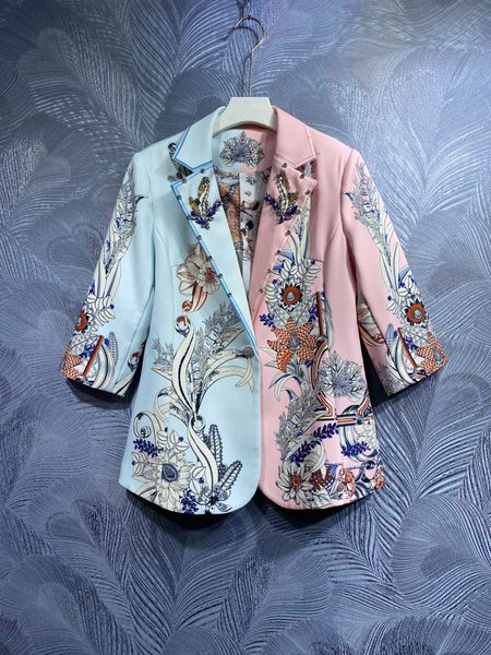 Chaqueta de traje, decoración, corte ajustado, pequeña fragancia reductora de edad, top de traje, sensación de alta gama, nuevo S-XL para la moda primavera/verano 2023 Abrigo con cuentas para mujer Tres colores y cuatro