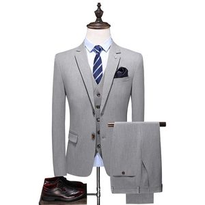 Traje clásico para hombre de 3 piezas de talla grande S-6XL, trajes de vestir de boda de lujo para hombre, Blazers de esmoquin ajustados para hombre