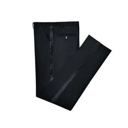 Pak broek zwarte rand broek satijn gesneden broek man 1 stuk smoking broek 220719