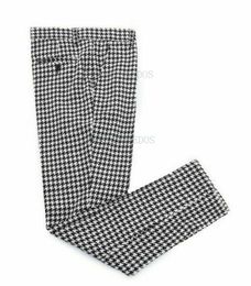 Anzug Hosen Männer Hahnentritt Formale Männer Kleidung Anzüge Blazer Anzug Hosen Plaid Tweed Mann Formale Frühling Kleid Hosen Wolle x0909