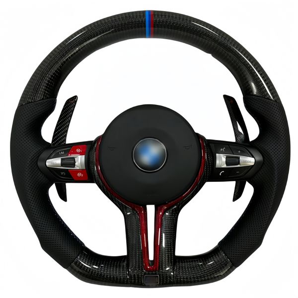 Adecuado para todas las series de volantes BMW, conjunto de volante de fibra de carbono mejorado