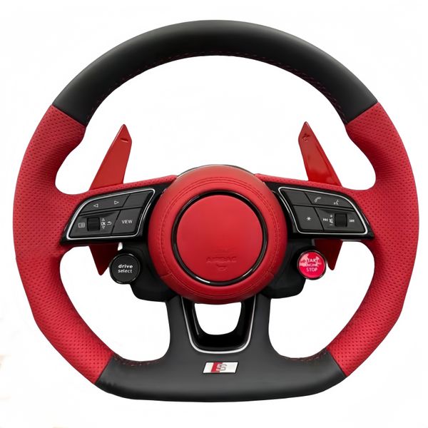 Adecuado para el volante Audi Alcantara Leatherrs RS3 RS5 RS7 A3 A4 A5 A6 A7 A8