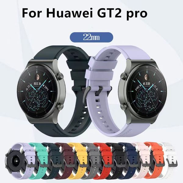 Convient pour Huawei GT2PRO STRAP 22 mm Smart Watch avec boucle noire de style étape 20 mm
