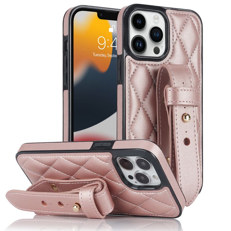 Suitable for iPhone 15 Pro Max phone case, new Apple 14 13 12 11 wristband, leather case phone case