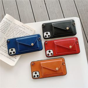 Geschikt voor iPhone13 Telefoonhoesje Apple 14 telefoonhoes munt portemonnee Insert Carleather Leather lederen cross-body touw Apple 14max