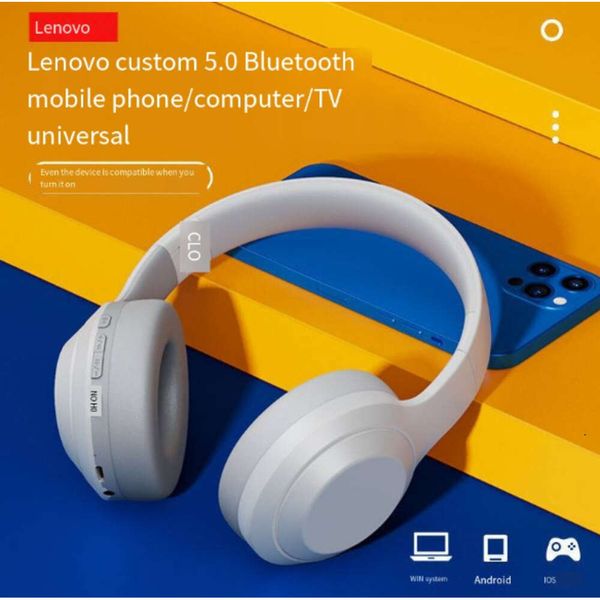 Adecuado para auriculares inalámbricos Bluetooth Lenovo TH10, computadoras para juegos de deportes electrónicos montadas en la cabeza, computadoras portátiles, aislamiento acústico y reducción de ruido con cable