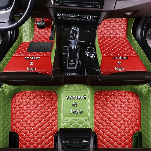 Convient pour la voiture LHD Tapis de protection en cuir personnalisé adapté pour Citroën C4 Picasso 2018 2017 2016 2015 2014 (5 places) Tapis de sol de voiture Tapis décoratif