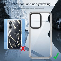 Convient pour Oppo Realme 10 Pro 5G Boîtier de téléphone transparent, fin à manches de protection Four Corners acrylique